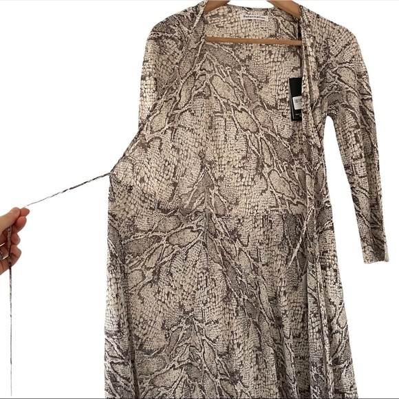 REFORMATION Jaz Wrap Midi Dress In Python - Picture 9 of 14